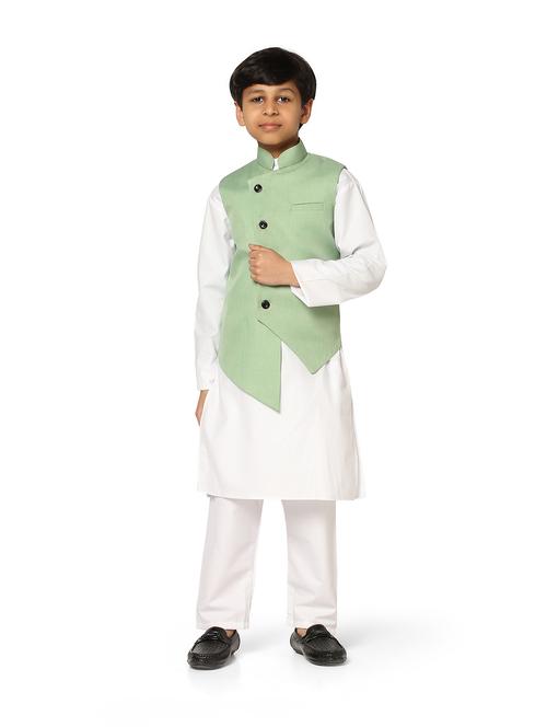 boys kurta pyjama with nehru jacket - 19643434 - Very Small Image - 1