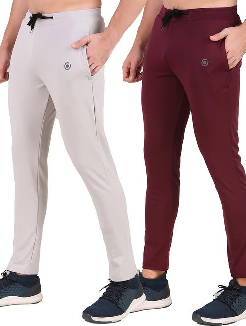 pack of 2 solid ankle length track pant - 19643971 - Very Small Image - 1