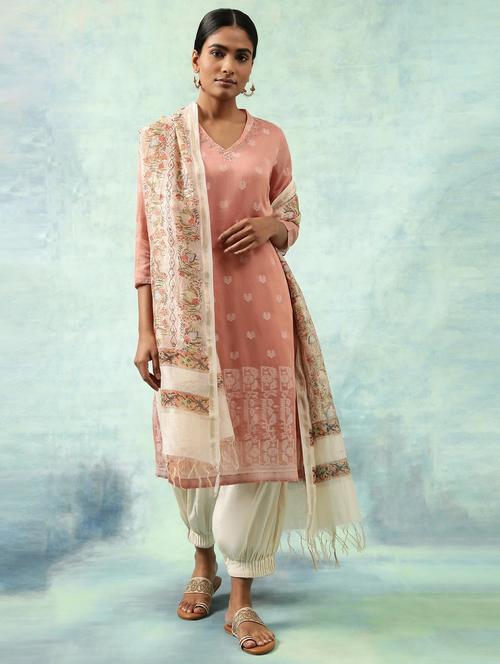 v neck solid straight kurta  - 19644102 - Very Small Image - 1