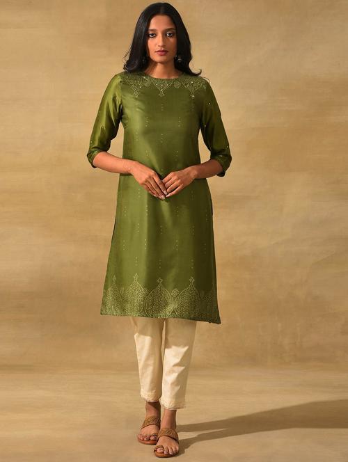 women's straight kurta - 19644124 - Very Small Image - 1