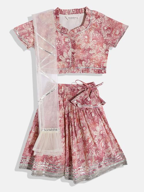 floral prinnted  lehenga choli - 19644849 - Very Small Image - 1