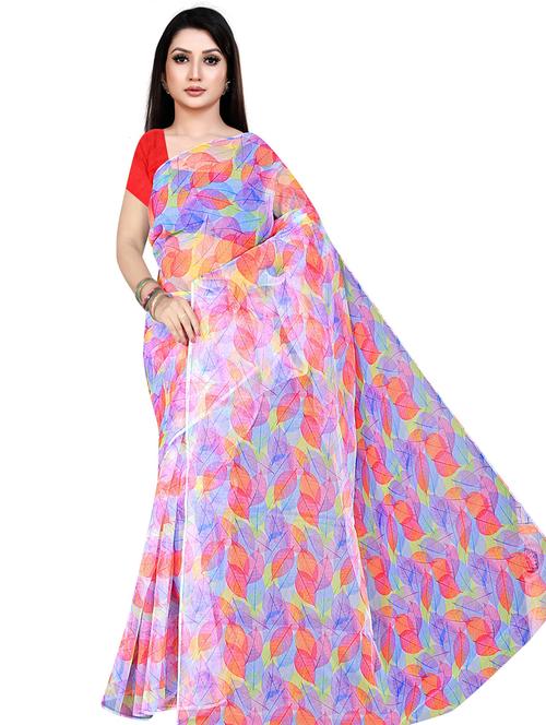 digital printed plain saree - 19644917 - Very Small Image - 1