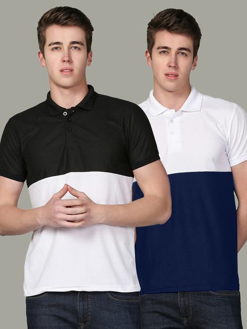 pack of 2 color block polo t-shirt - 19646079 - Very Small Image - 1