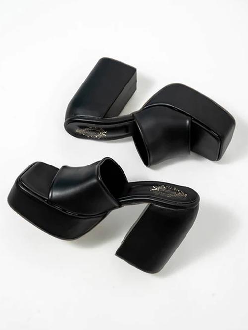 black slip on block heel - 19646516 - Very Small Image - 1