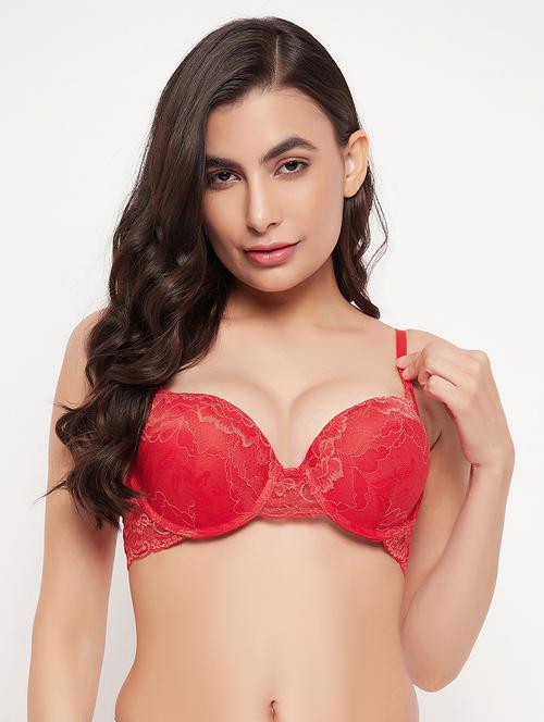 red lace push up bra - 19647873 - Very Small Image - 1
