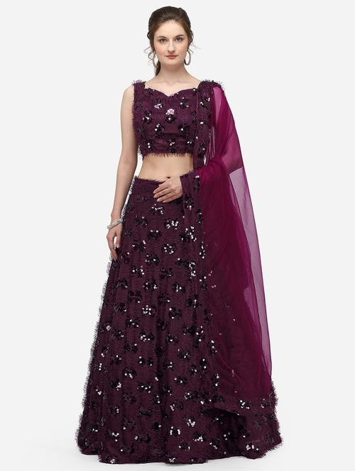 embroidered lehenga choli with dupatta set - 19650371 - Very Small Image - 1