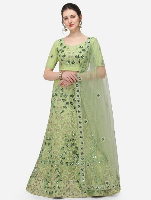 embroidered lehenga choli with dupatta set - 19650375 - Very Small Image - 1