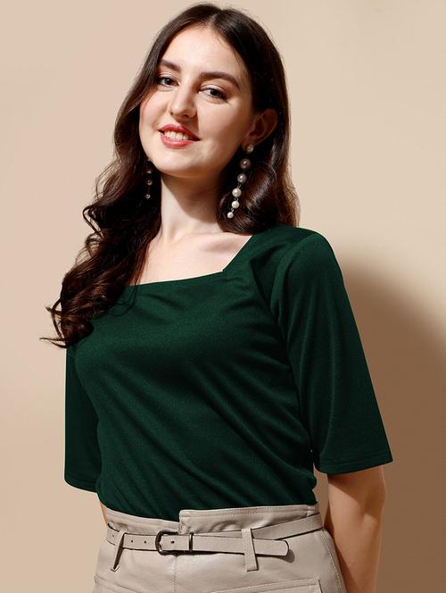 square neck solid regular top - 19656464 - Very Small Image - 1