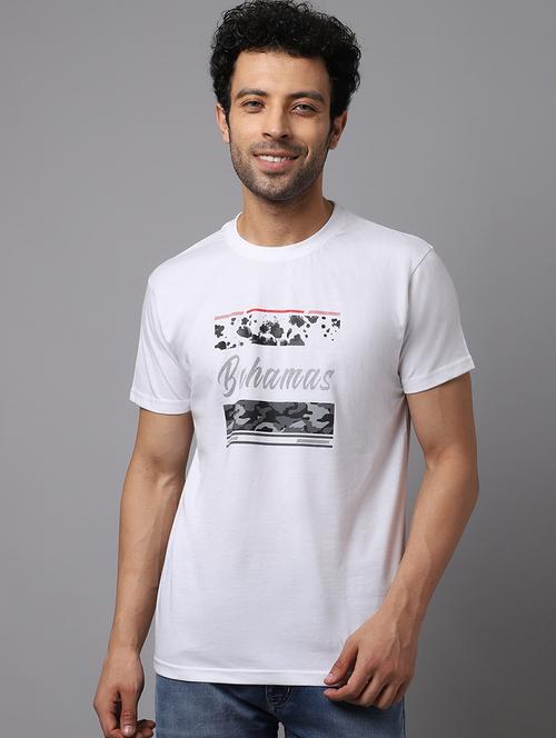 round neck printed regular t-shirt - 19656900 - Very Small Image - 1