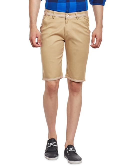 men solid mid rise chinos bermuda shorts - 19656971 - Very Small Image - 1