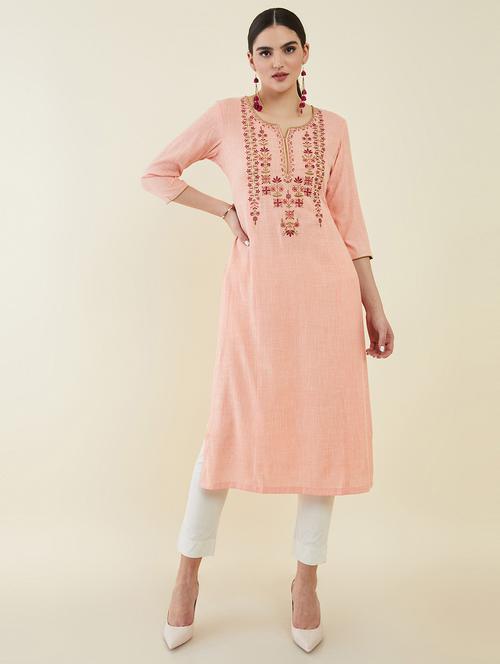 women's straight kurta - 19659280 - Very Small Image - 1