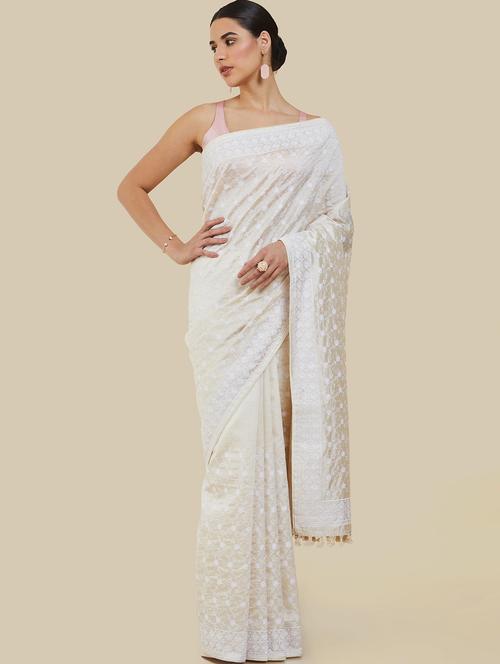 women's embroidered saree - 19659447 - Very Small Image - 1