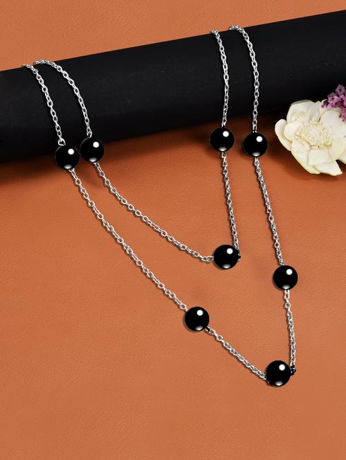 black glass long necklace - 19660661 - Very Small Image - 1