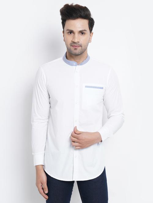 mens solid casual shirt - 19662306 - Very Small Image - 1