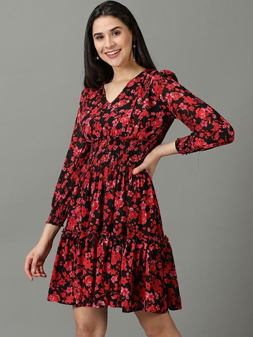 women's tiered dress floral dress - 19662605 - Very Small Image - 1