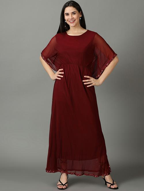 women's fit & flare maxi dress - 19662613 - Very Small Image - 1