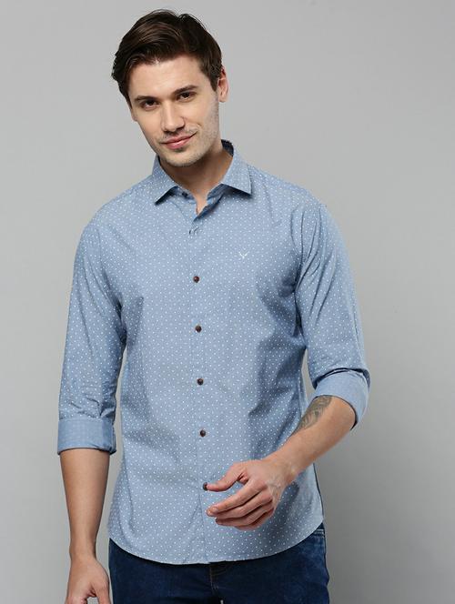 mens polka dots casual shirt - 19662766 - Very Small Image - 1