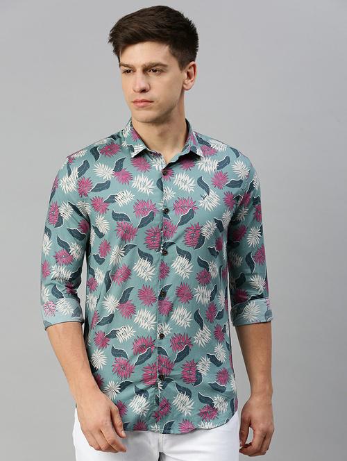 mens tropical casual shirt - 19662796 - Very Small Image - 1