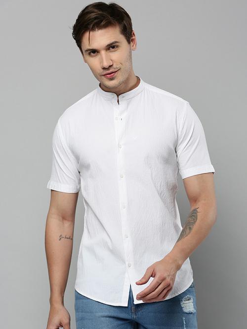 mens solid casual shirt - 19662844 - Very Small Image - 1