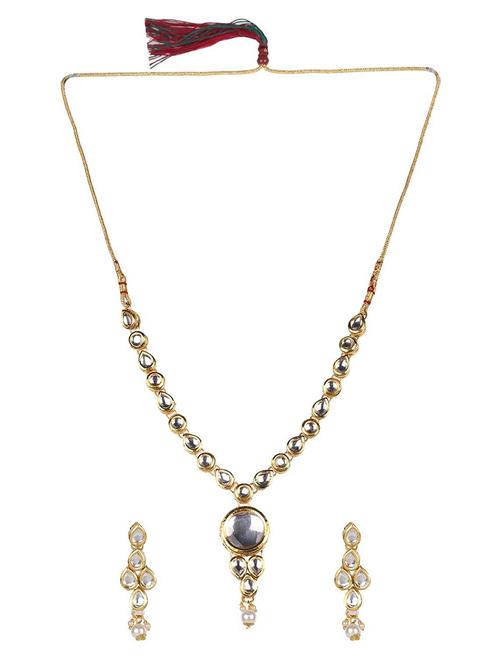 white metal necklaces and earring - 19663466 - Very Small Image - 1