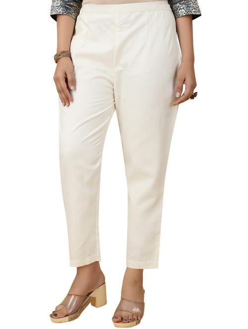 solid cotton flat front trousers  - 19664621 - Very Small Image - 1