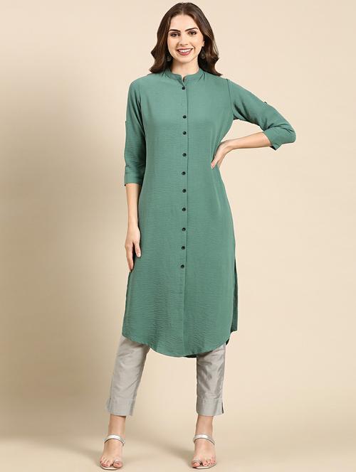 women's straight kurta - 19665008 - Very Small Image - 1