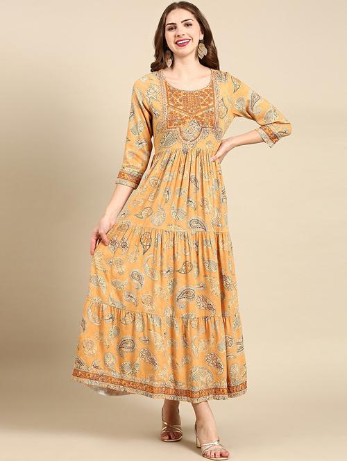 Women's Tiered Kurta - 19665072 - Very Small Image - 1