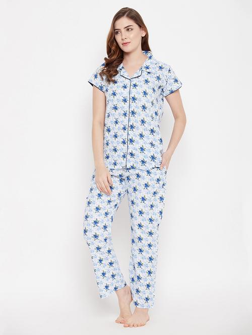 Women Printed Night Suit Set - 19665212 - Very Small Image - 1