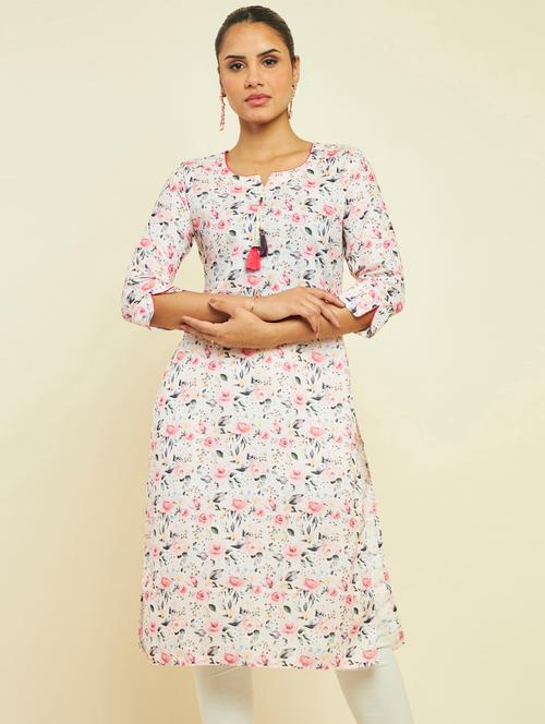 women's straight kurta - 19665419 - Very Small Image - 1