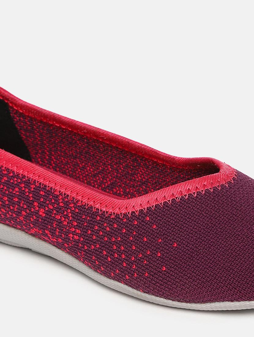 maroon fabric slip on ballerina - 19665778 - Zoom Image - 5