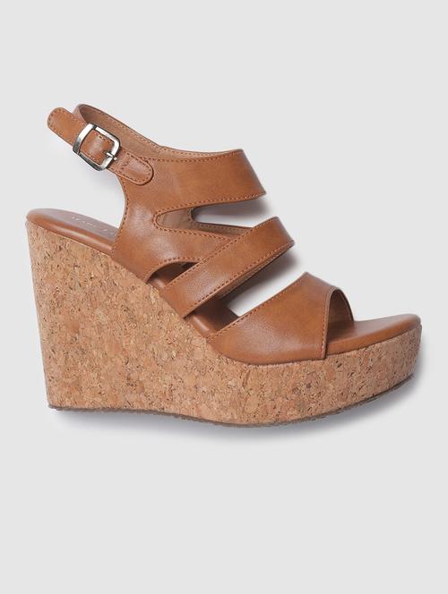 marc loire women tan wedges - 19666110 - Very Small Image - 1