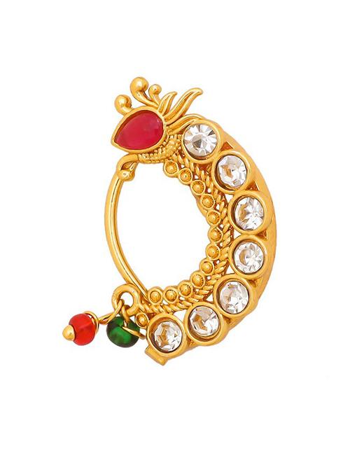 white brass naath nose pin - 19666801 - Very Small Image - 1