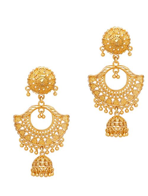gold brass chandballi earring - 19666849 - Very Small Image - 1