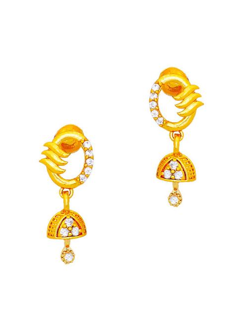 gold brass studs earring - 19666858 - Very Small Image - 1