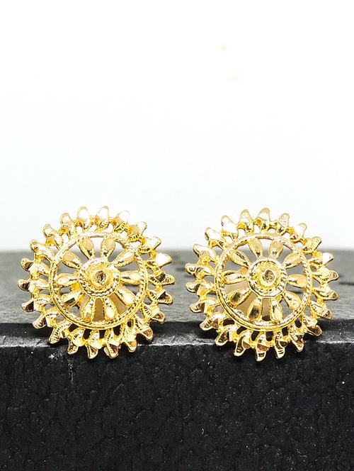 gold brass studs earring - 19666864 - Very Small Image - 1