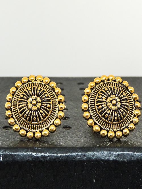 brown brass studs earring - 19666897 - Very Small Image - 1