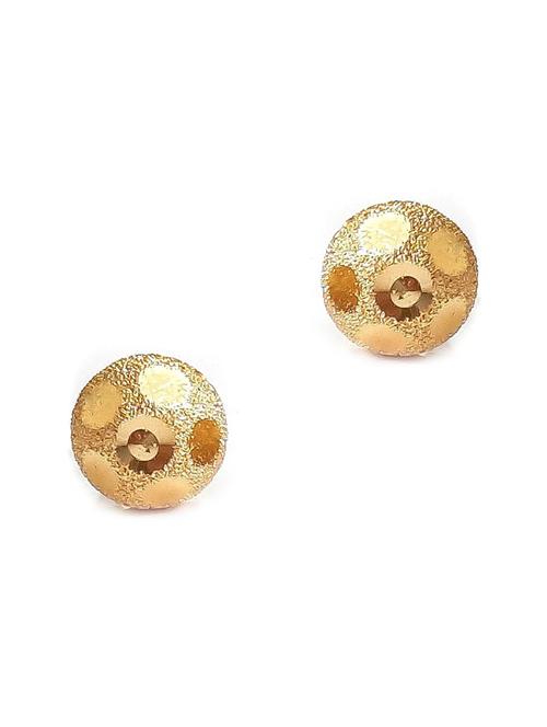 gold brass studs earring - 19666913 - Very Small Image - 1