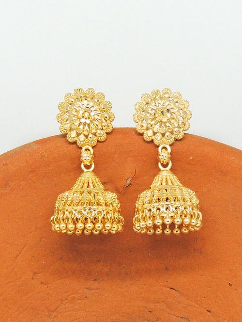 gold brass studs earring - 19666924 - Very Small Image - 1