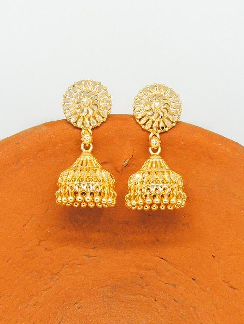 gold brass studs earring - 19666925 - Very Small Image - 1