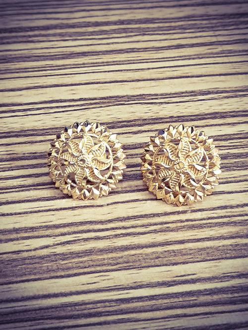 gold brass studs earring - 19666933 - Very Small Image - 1