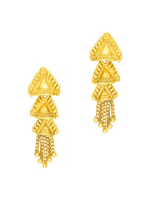 gold brass studs earring - 19666950 - Very Small Image - 1