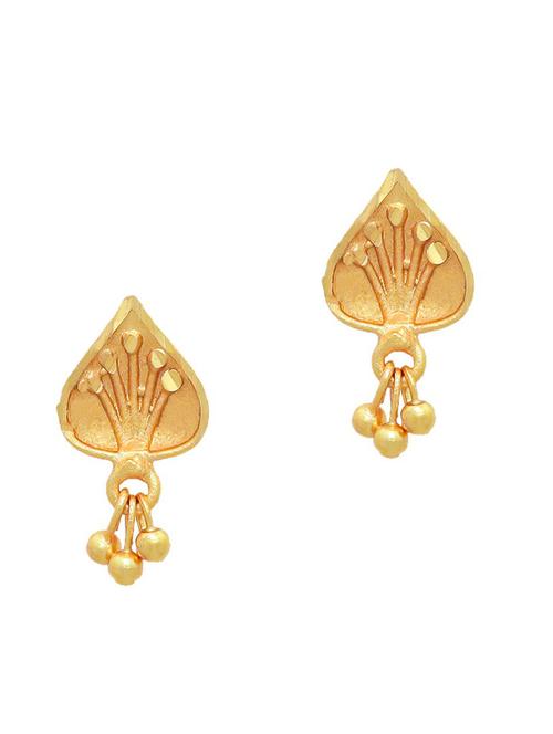 gold brass drop earring - 19667060 - Very Small Image - 1