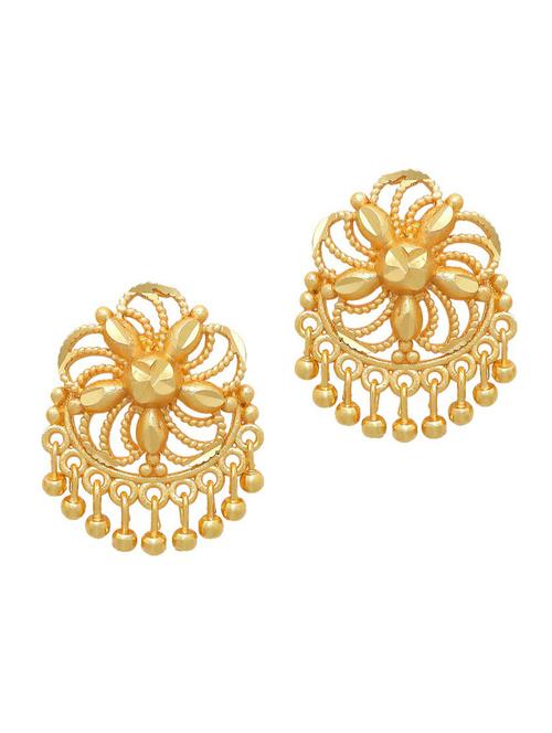 gold brass studs earring - 19667074 - Very Small Image - 1