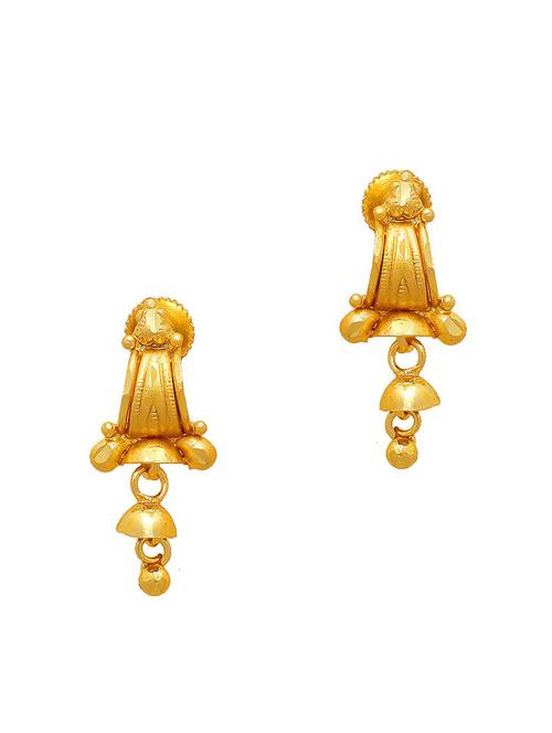gold brass studs earring - 19667082 - Very Small Image - 1