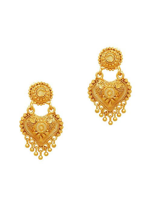 gold brass chandballi earring - 19667102 - Very Small Image - 1