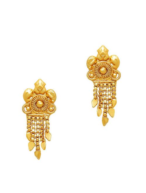 gold brass studs earring - 19667105 - Very Small Image - 1