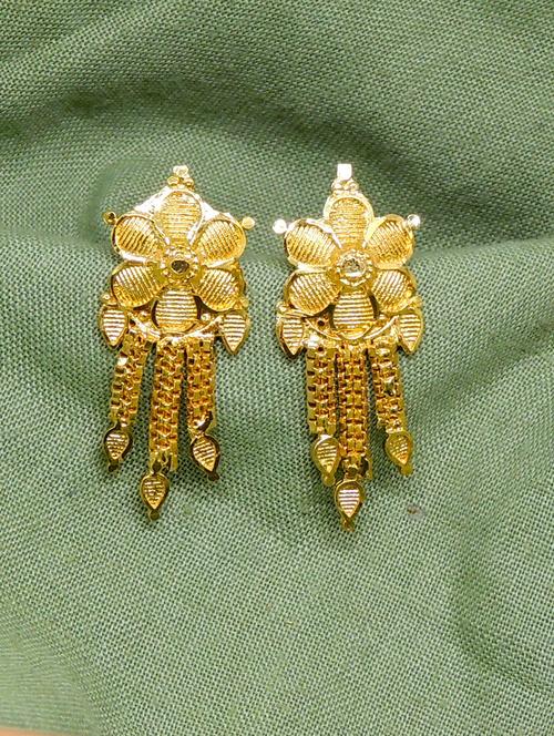 gold brass studs earring - 19667136 - Very Small Image - 1
