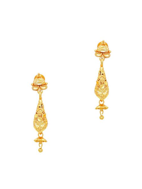 gold brass drop earring - 19667145 - Very Small Image - 1