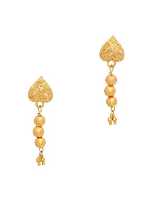 gold brass drop earring - 19667151 - Very Small Image - 1
