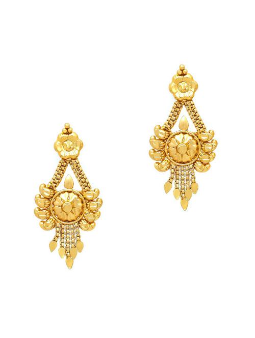 gold brass drop earring - 19667175 - Very Small Image - 1